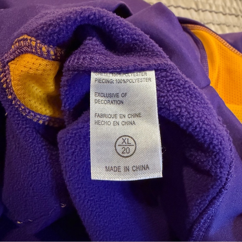 Nike Men’s LSU Tigers Therma-FIT Hoodie Purple Gold Pullover Sweatshirt XL - Picture 5 of 9
